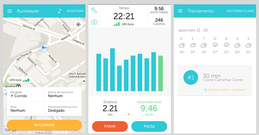 App de corrida de caminhada RunKeeper