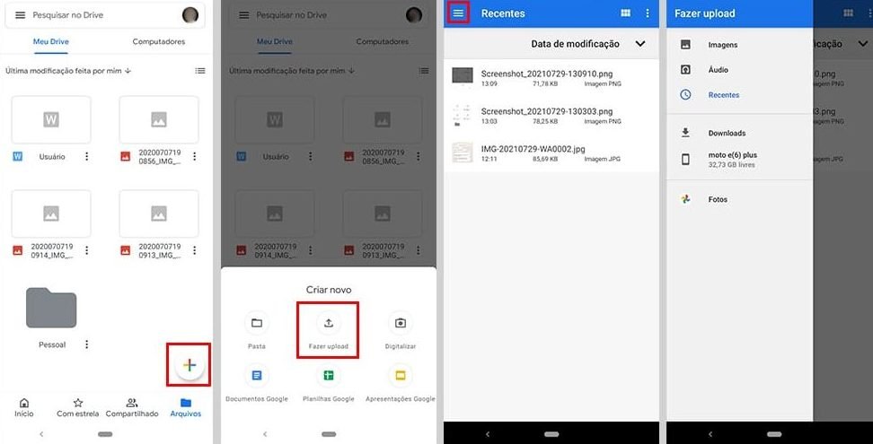 Como subir arquivos no Google Drive pelo celular