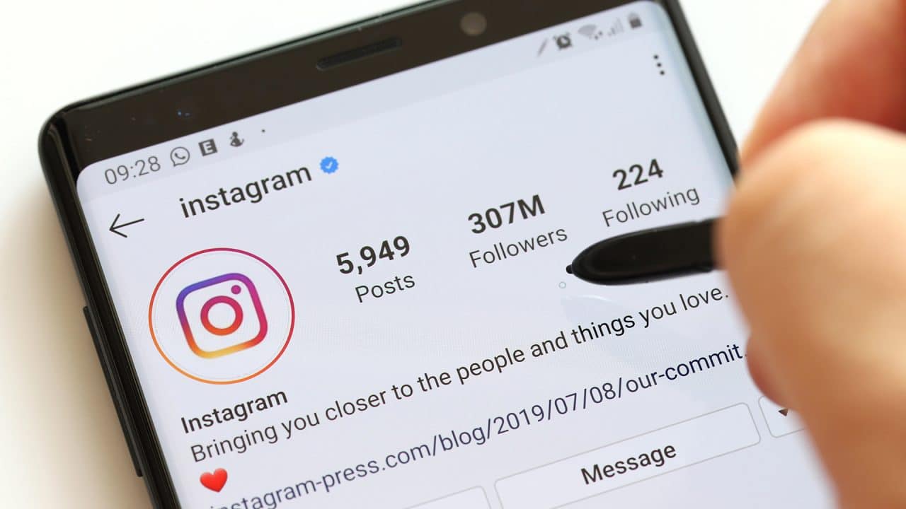 Instagram em um smartphone Android