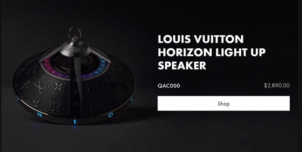 Imagem mostra o quanto a Louis Vuitton cobra em sua caixa de som exclusiva