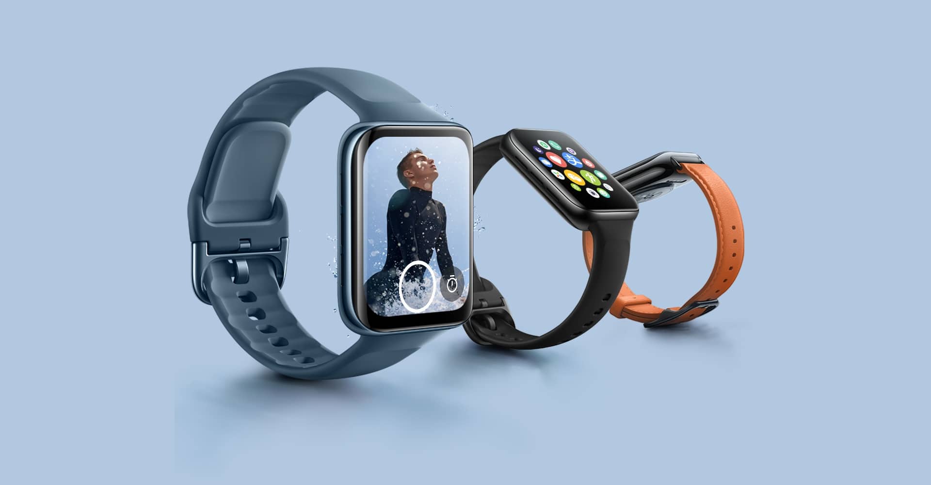 três relógios Oppo Watch 2