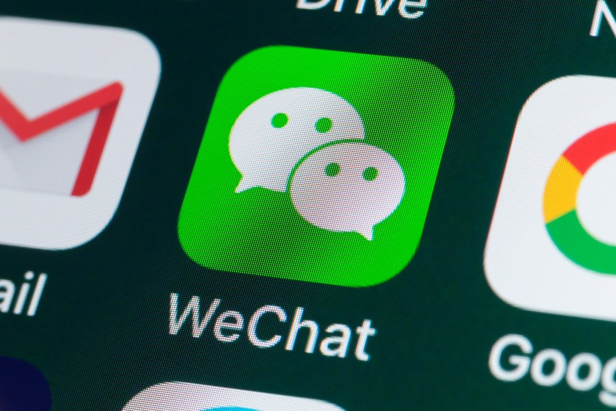 Imagem da tela de um celular com o app WeChat