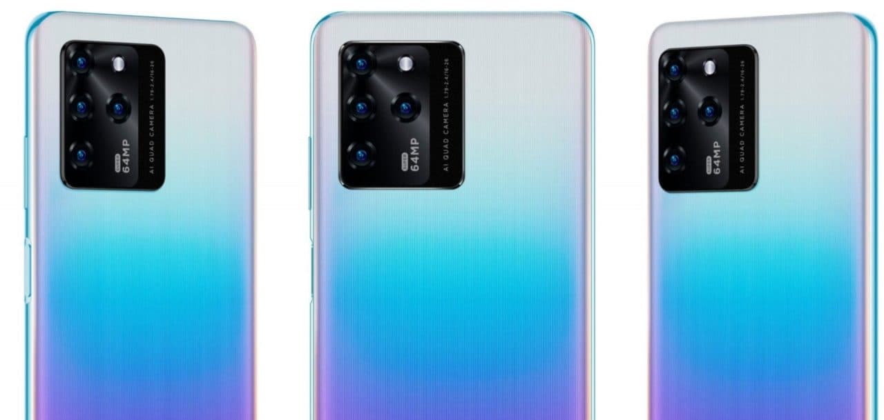 Imagem mostra traseira do ZTE Blade V30 e suas quatro câmeras