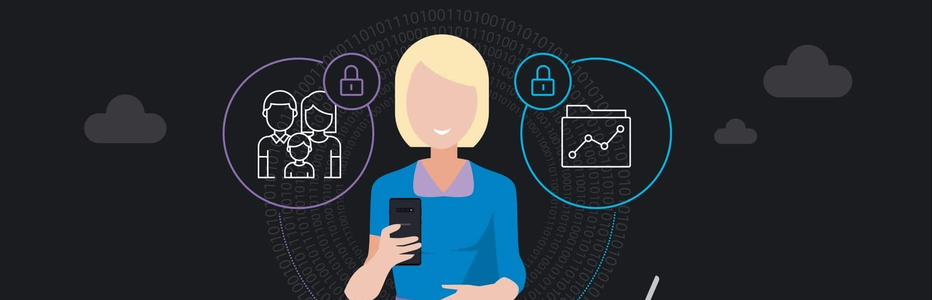 Ilustração sobre proteção de apps com a Pasta Segura