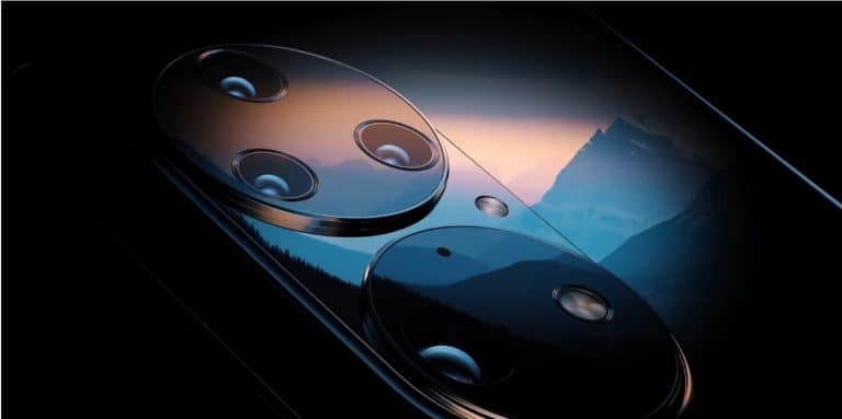 Imagem mostra detalhe da câmera do Huawei P50 Pro, em teaser divulgado pela marca