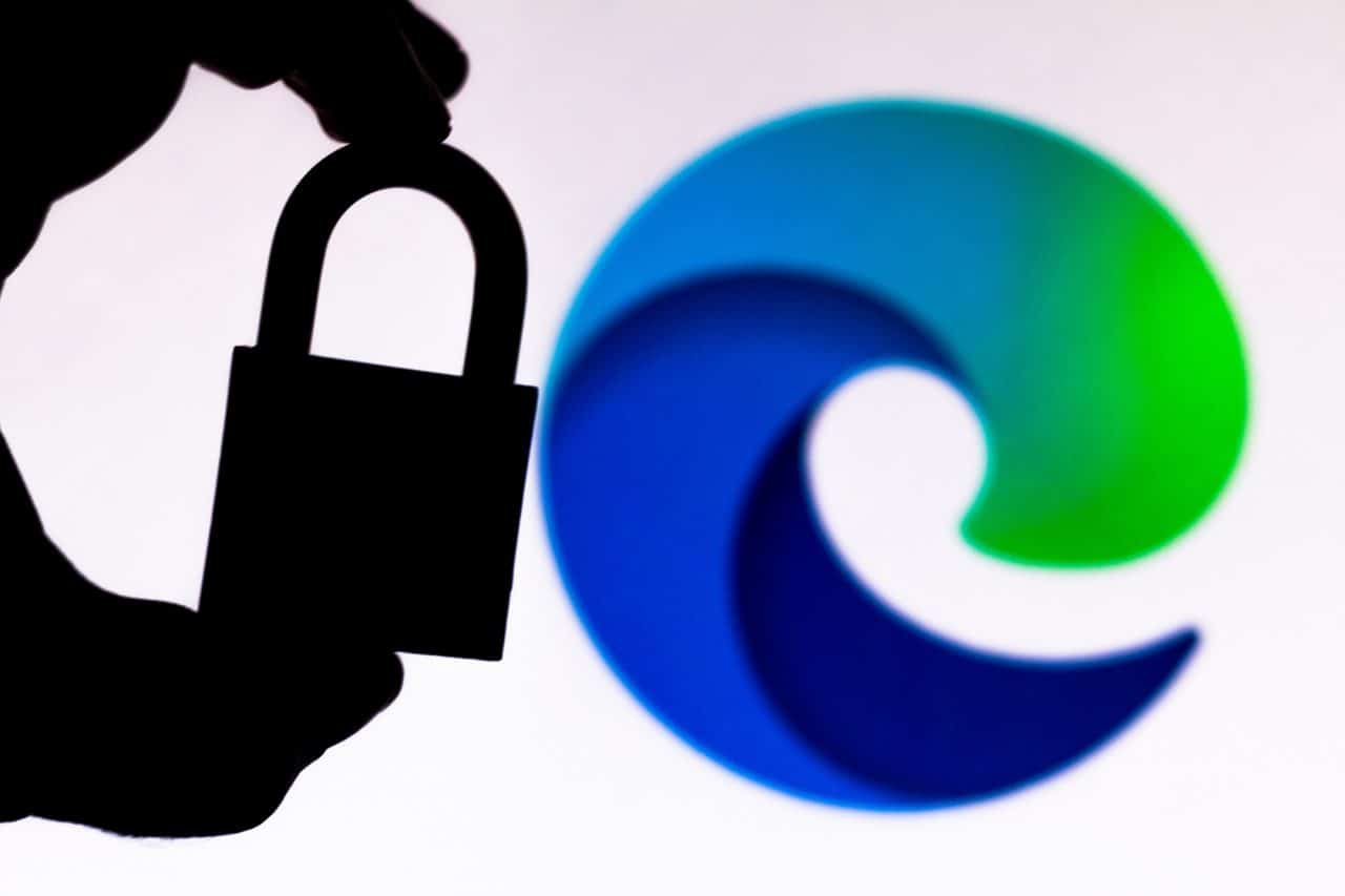 Imagem-conceito do Microsoft Edge e segurança de navegação