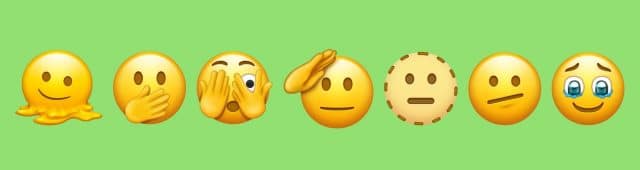 Imagem mostra novos rostos que podem estar na atualização dos emojis