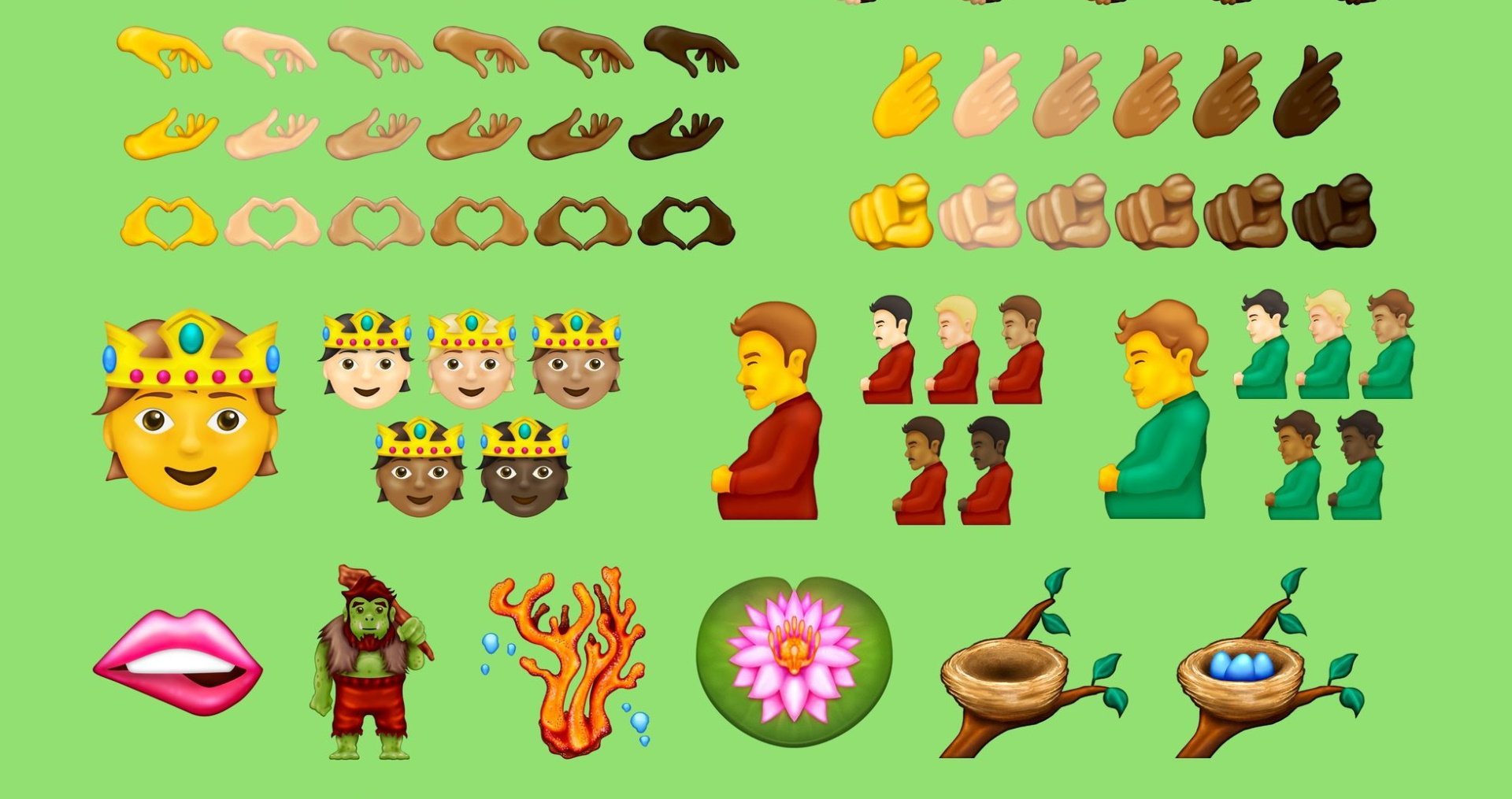 Atualização da lista de emojis trará novidades interessantes, como homem grávido e novas opções de rosto