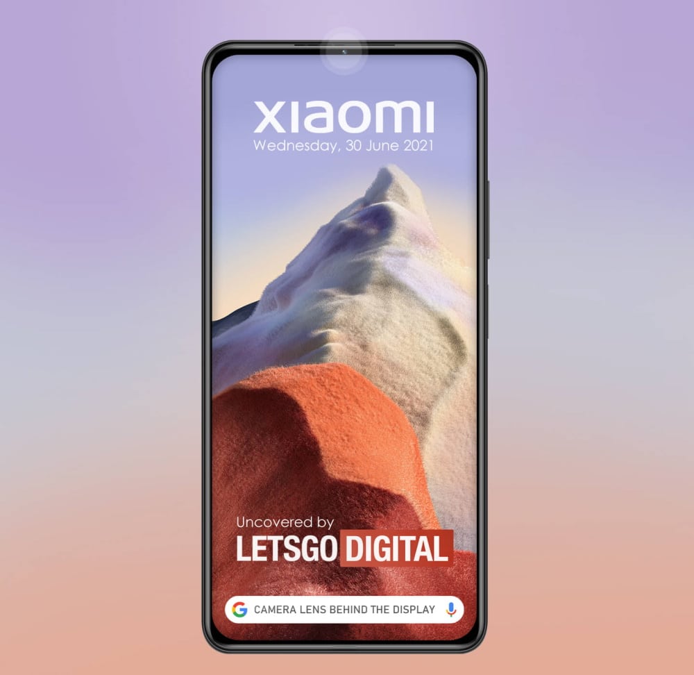 Imagem mostra como seria o celular com câmera na borda da Xiaomi