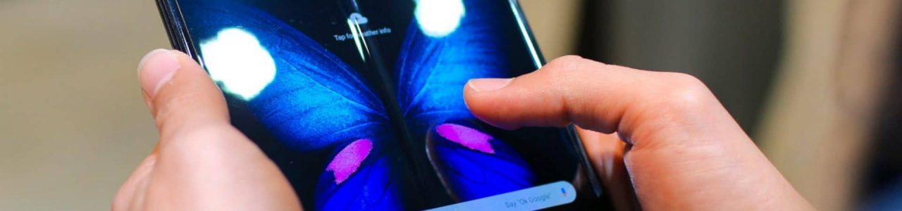 Imagem do smartphone dobrável da Samsung
