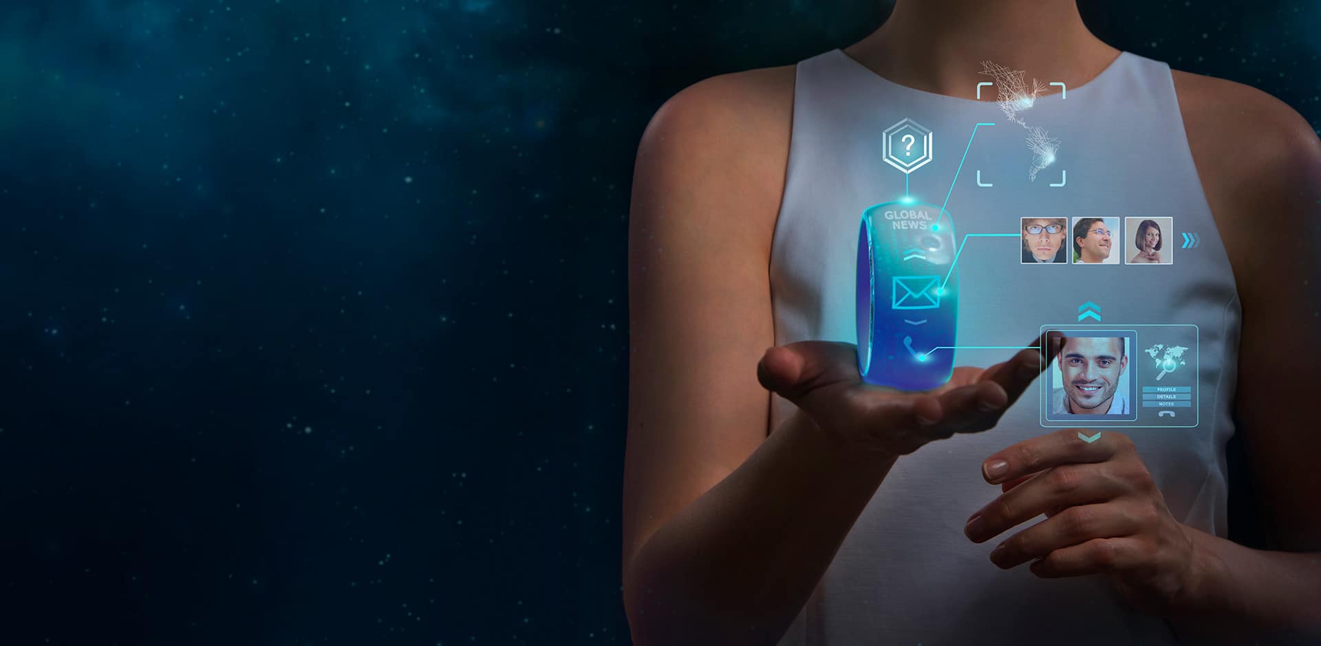 Smartwatch com tela flexível. Imagem: Milles Studio/Shutterstock