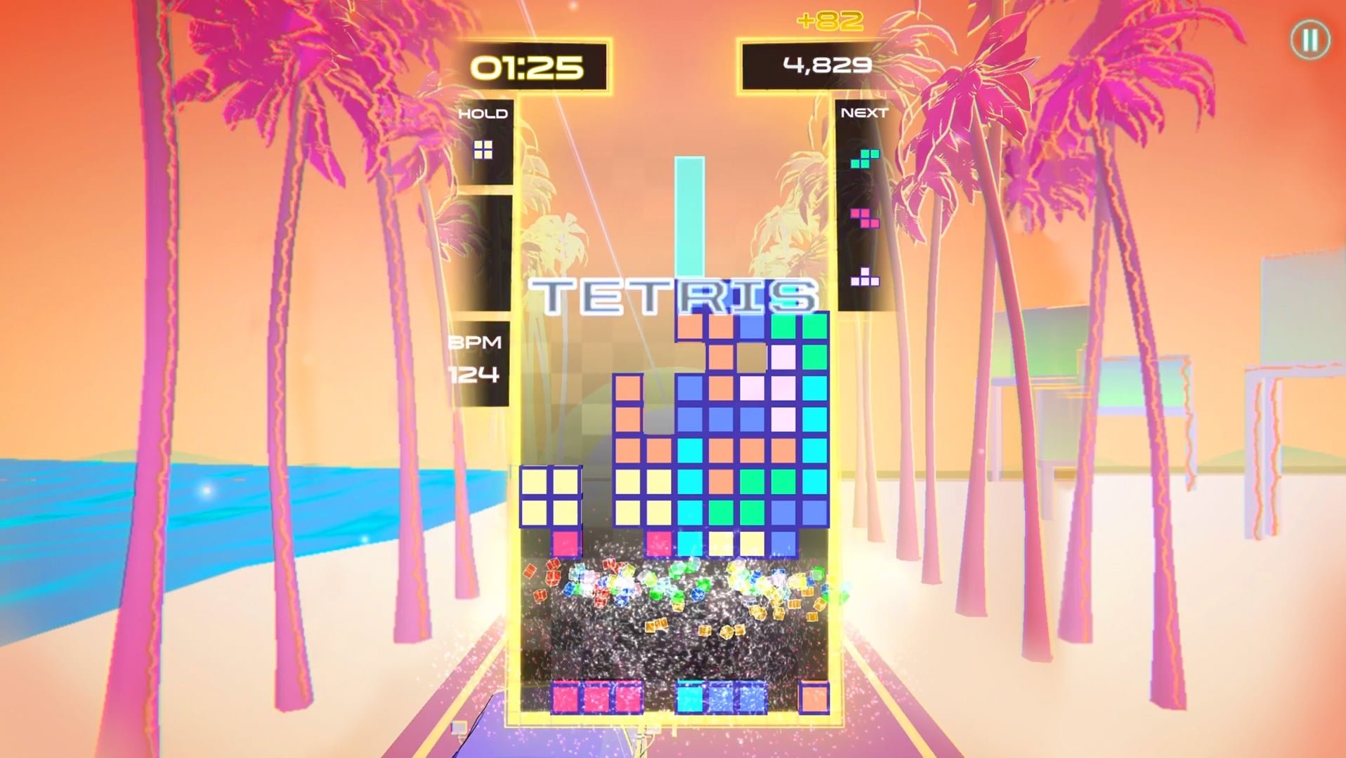 Captura de tela do jogo Tetris Beat