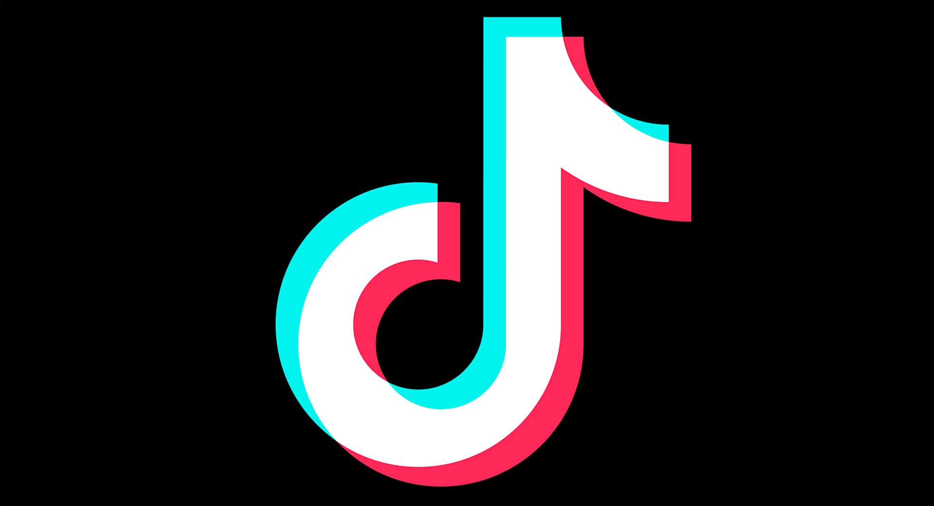Logo do TikTok sobre fundo preto