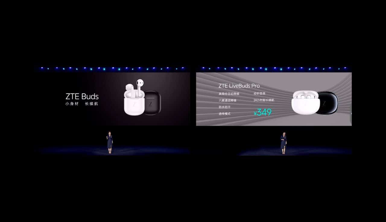 Imagem mostra evento de lançamento dos ZTE Buds e LiveBuds Pro