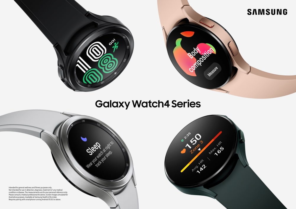 Galaxy Watch 4 é mostrado em várias cores