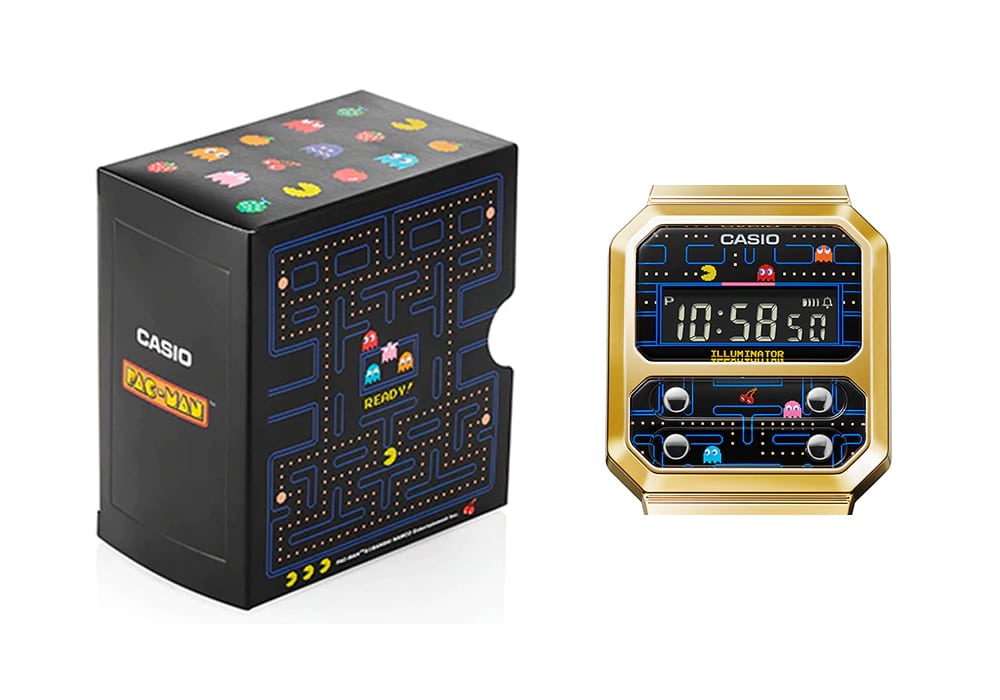 Relógio do Pac Man e embalagem