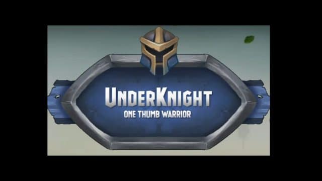 Tela inicial de UnderKnight, game que pode ser jogado com um dedo só