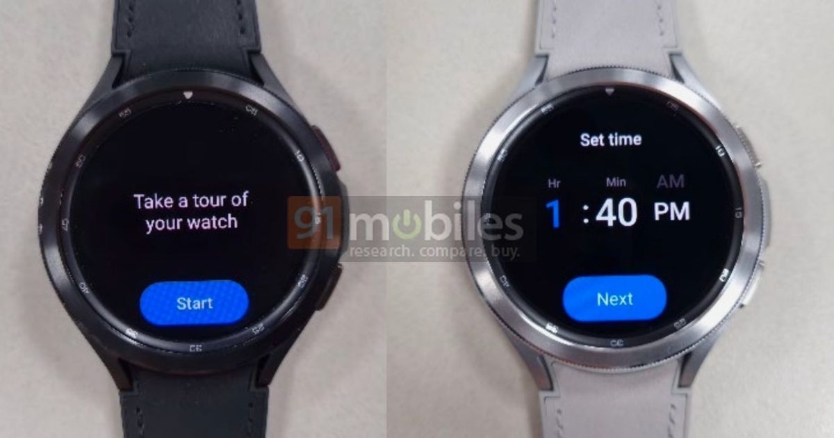 Galaxy Watch 4 da Samsung em imagem vazada