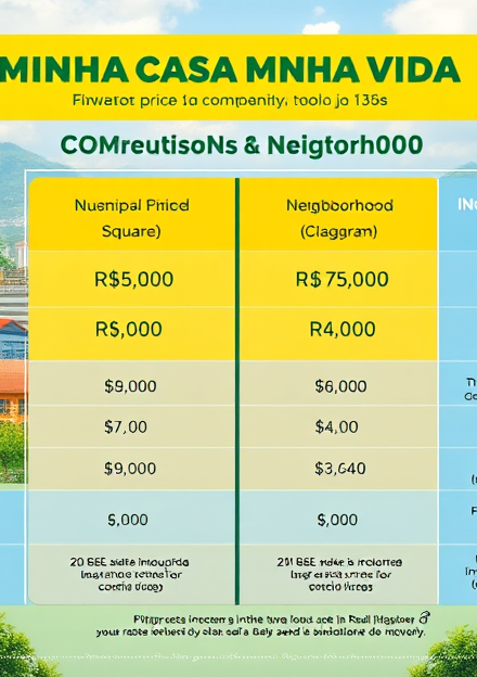 Compare Preços e Metragem no Minha Casa Minha Vida